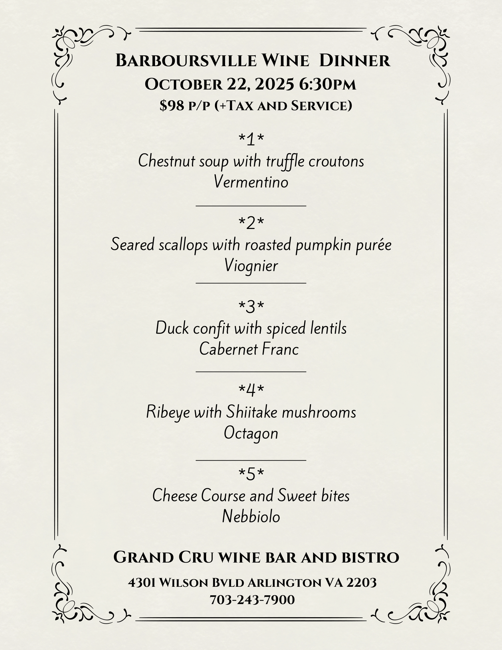 Barboursville Wine Dinner 10-22-25-1 Barboursville Wine Dinner 10-22-25-1